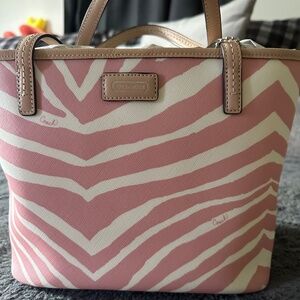 Pink zebra Coach Bag